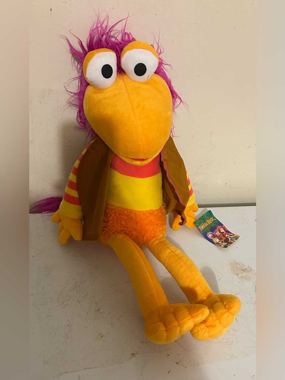 Fraggle Rock Gobo Plush - Bright Yellow & Pink new new